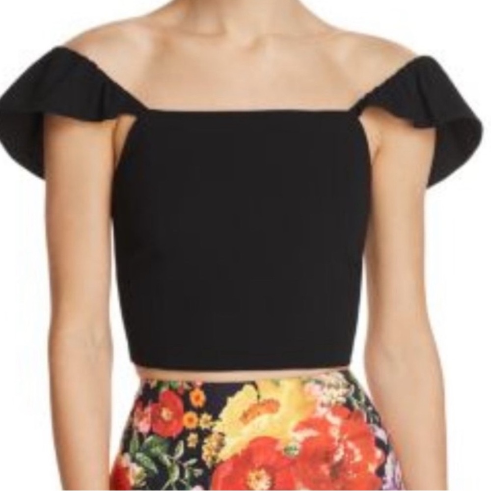 ALICE + OLIVIA
Celestia Ruffled-Sleeve Cropped Top Sz 6
